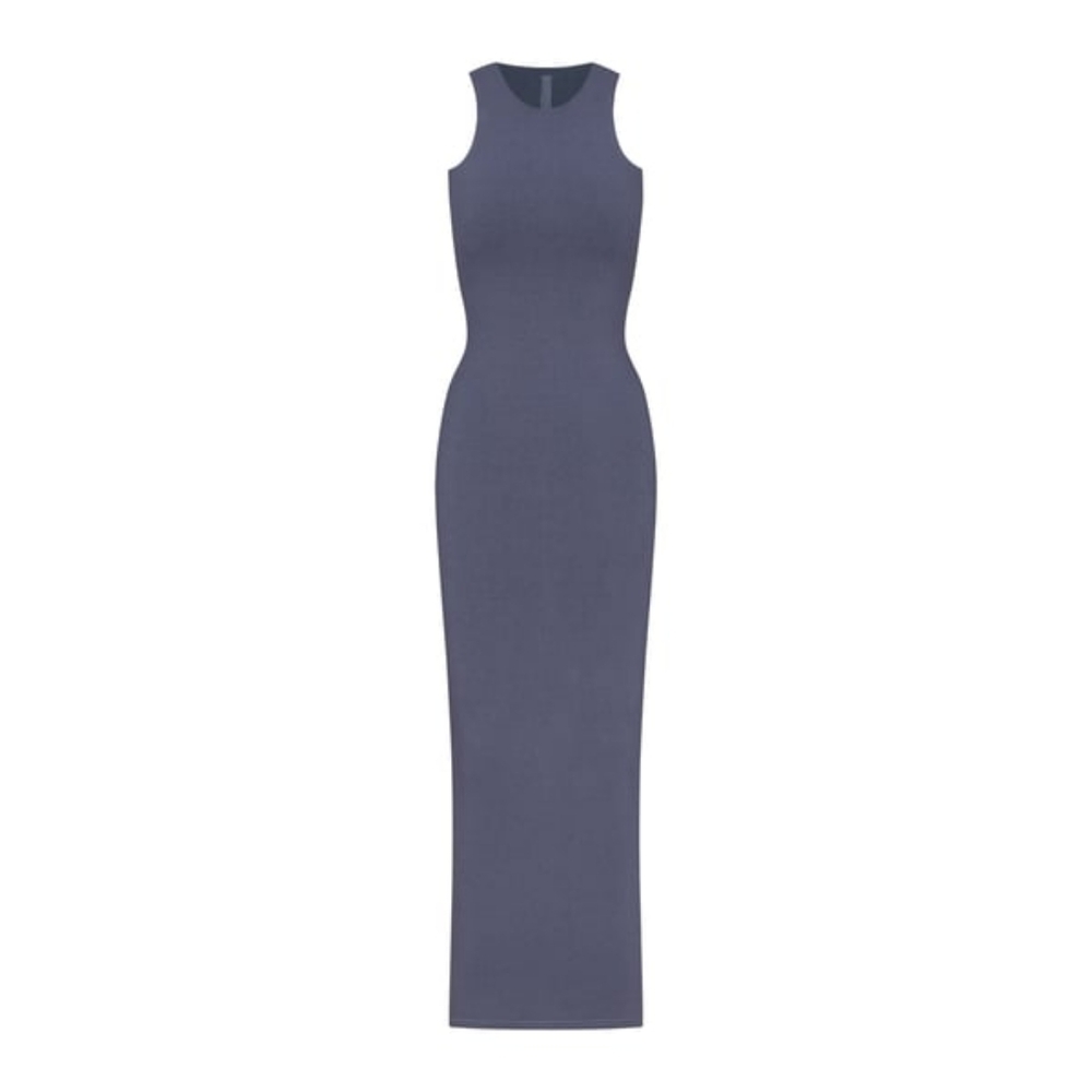 Skims Outdoor Tank Maxi Dress - Steel Blue Medium LIKE NEW!